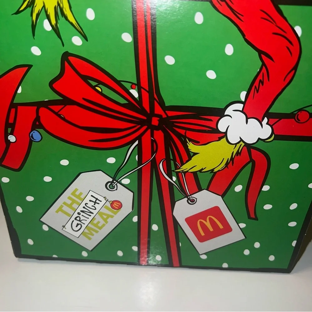 McDonald’s Grinch Meal Boxes with Pickle Seasoning Packet and Shaker Bag